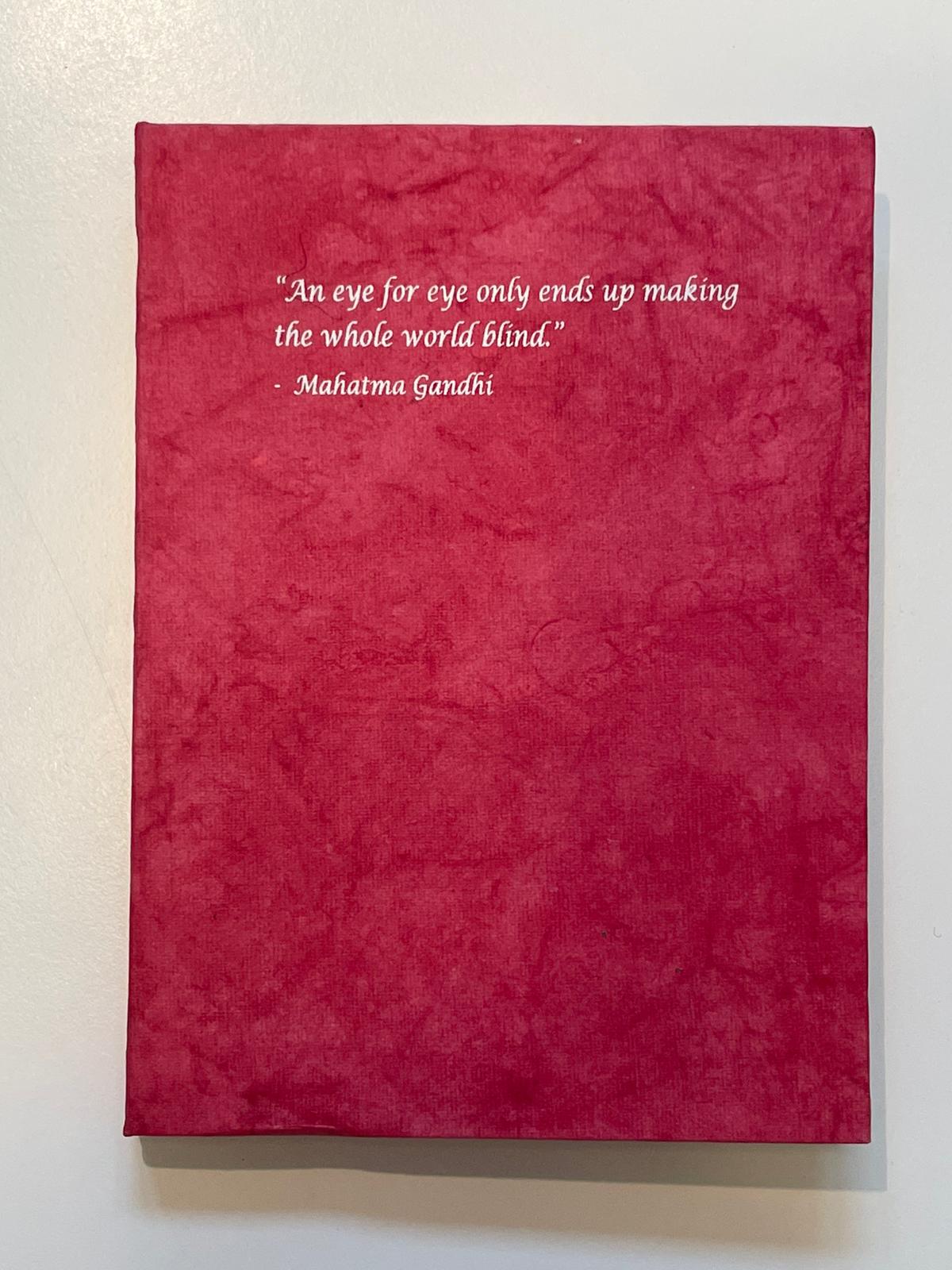 Notizheft / Journal "Red Notebook Mahatma Ghandi" – Bild 4